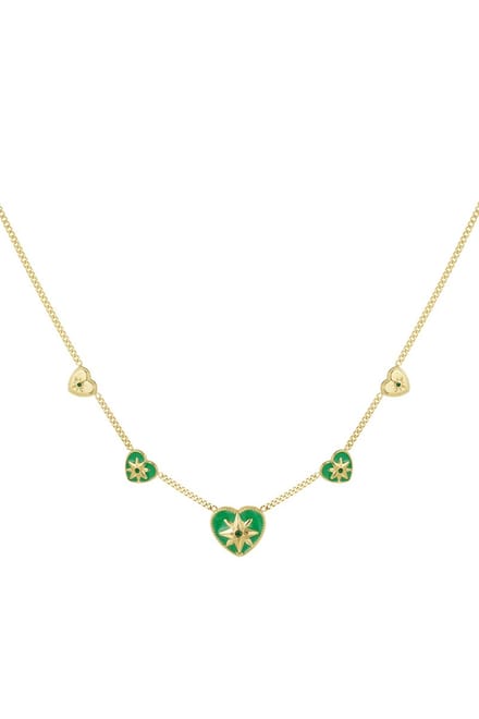 Bijoutheek Collier Ketting harten Groen