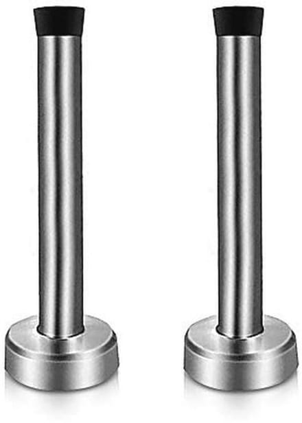 Roestvrijstalen Deurstoppers - Geluidsdempende deurstop met rubberen tip - 2 stuks