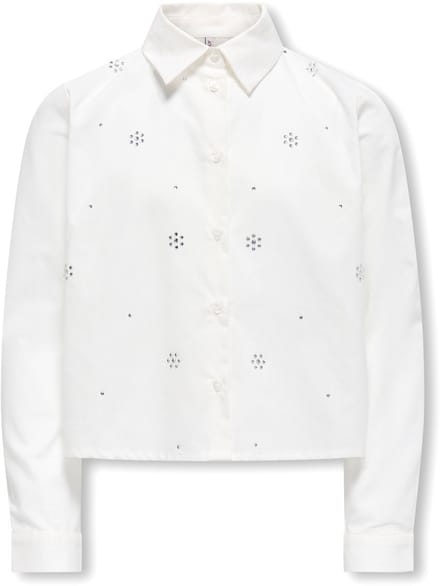 Kids ONLY winter t-shirt meisjes - wit - KogClara - oversize fit