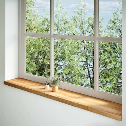 vidaXL - Vensterbanken - 2 - st - 160x30x2 - cm - massief - eikenhout - lichtbruin