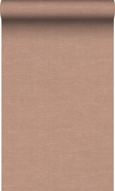 Origin Wallcoverings behang linnenstructuur terracotta - 53 cm x 10.05 m - 348013