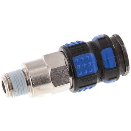 Vernikkeld Messing DN 7.8 Luchtkoppeling Snelkoppeling R 1/4 inch Buitendraad - CLS7-M-BN-P-BL-014