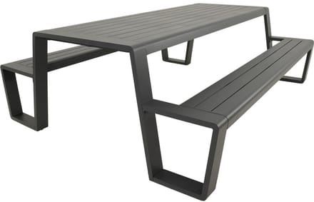 Picknick set Estilo anthrazit 220 cm - Complete tuintafel met banken