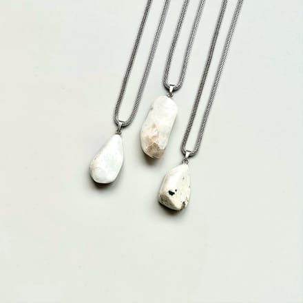 Gemstone ketting Maansteen blauw