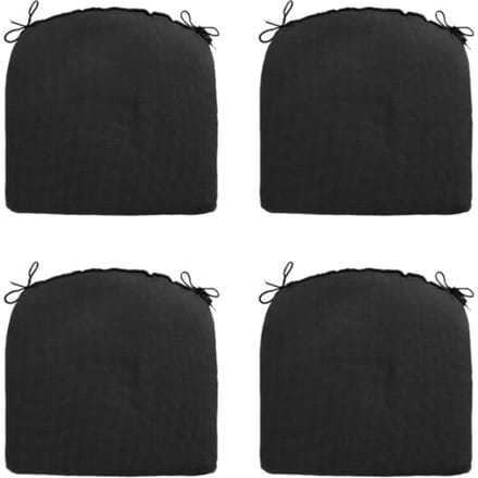 Madison - Zitkussen Rib black - Ca. 46x48 cm - Set van 4