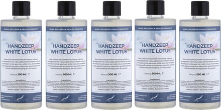 Handzeep White Lotus 500 ml - set van 5 stuks
