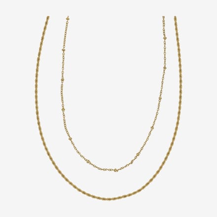 Essenza Double Chain Necklace Gold