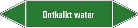 Ontkalkt water leidingmarkering op vel 252 x 52 mm - 3 per vel
