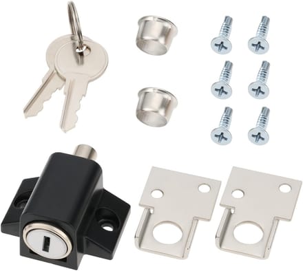 Dailygoods - Prullenbakvergrendeling van Aluminium met Sleutel en Vergrendelingsplaat