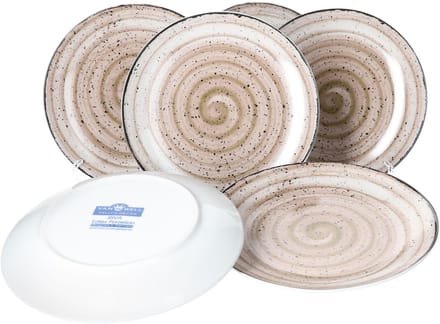 Set van 6 dessertbordjes Riva 20,5 cm porselein