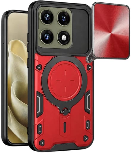 Hoesje geschikt voor Motorola Edge 70 Pro - Techsuit CamGuard Pro Back Cover - Rood