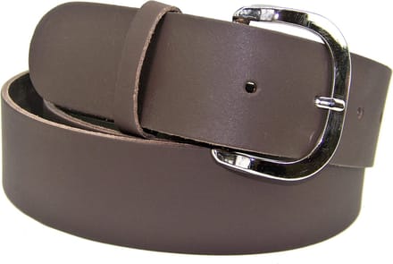 100% leer- 4 cm breed - Damesriem - donkerbruin - taillemaat 90 cm