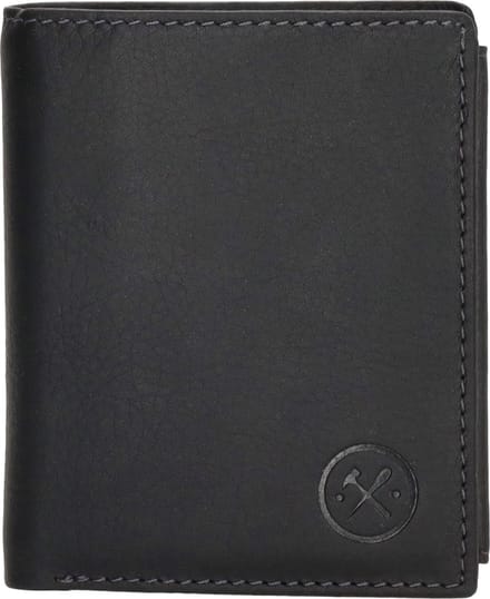 Hide & Stitches Japura Portemonnee - 100% Leer - Zwart