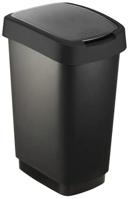 Rotho Salsa - prullenbak - swingdeksel - 50L - BPA vrij - zwart