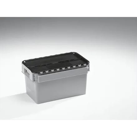 Distributiebak 500x300x275 Mm, 25 L. Grijs Met Scharnierdeksel