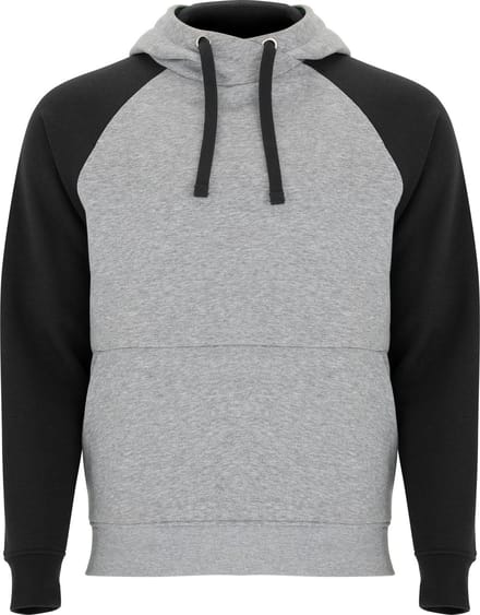 Roly Badet Hooded Sweatshirt RY1058 - Heather Grey 58/Black 02 - 3XL