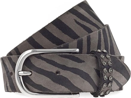 b.belt Riem Leora Swk Ledergürtel W75 Grey Taupe / Anthrazite Grey Bruine Veelkleurig