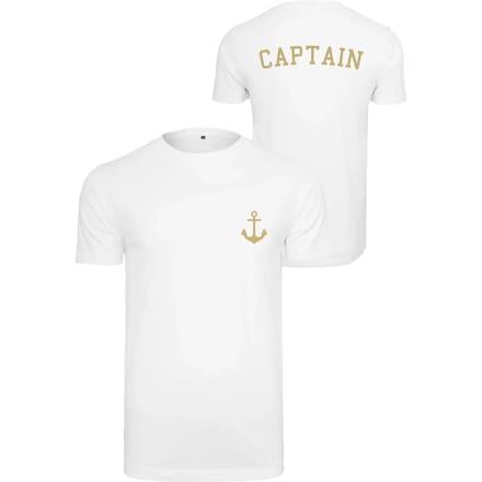 Mister Tee - Captain Heren T-shirt - XS - Wit
