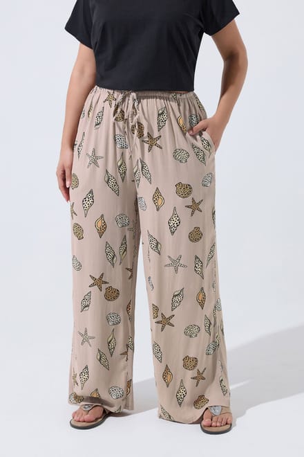 Limited Collection Naturelbruine Luipaardschelpenbroek Size 48