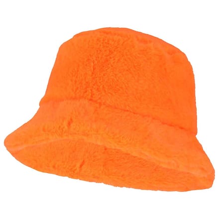 Buckethat - fake fur - neon - Fluor Oranje