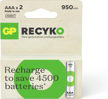 Oplaadbare AAA 950 mAh 2 stuks