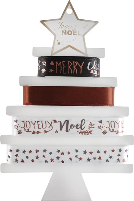 Satijn lint Merry Christmas kerst geschenk/decoratie lint 15mm zelfklevend, 4 x 2 meter