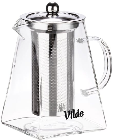 Vilde Tea - Theepot met filter - Borosilicaatglas - Roestvrij staal - 920 ml