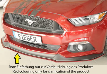 RIEGER - FORD MUSTANG 6 14-17' - FRONT PERFORMANCE SPLITTER - MATTE BLACK