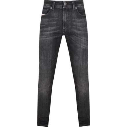Diesel 1979 Sleenker zwarte vervaagde denimjeans