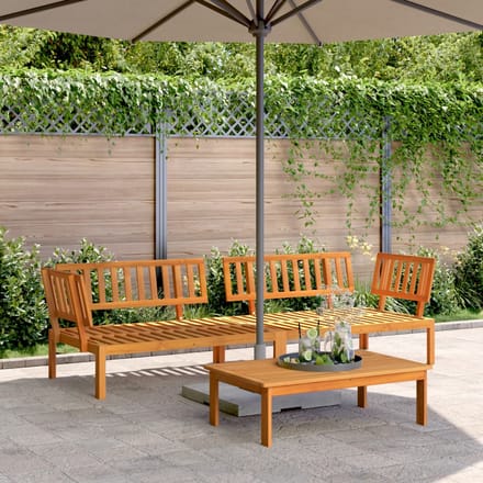 vidaXL Tuinhoekbanken 2 st pallet massief acaciahout