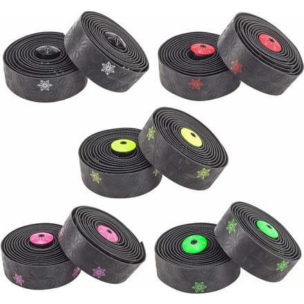 Supacaz Super Sticky Kush - Galaxy - Red Print w/ Ano Red Plugs - Stuurlint