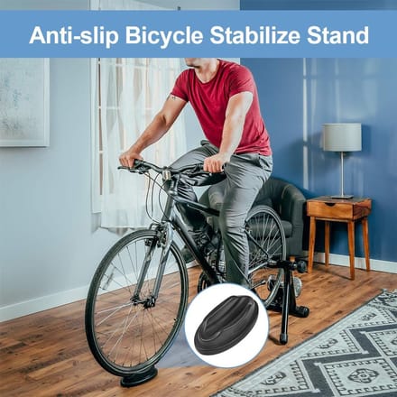Voorwielsteun - Fietsstabilisator - Indoor training - Verbrede antislip basis - Universele pasvorm - Zwart