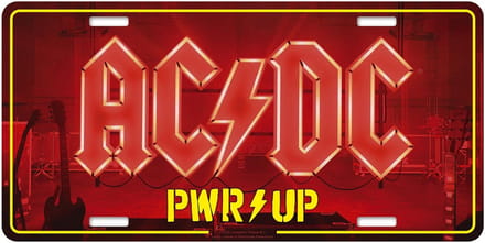 AC/DC - Pwr Up Metalen wandbord - Rood
