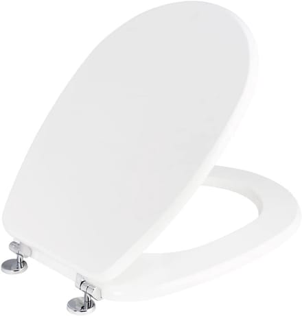 Wc-bril wit hoogglans MDF 35,8 x 46 cm verstelbare scharnieren