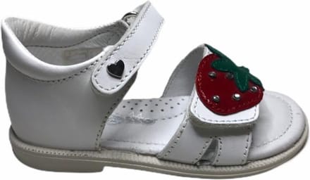 Falcotto velcro aardbei sandalen 1638 wit  mt 21