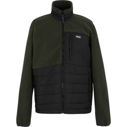 Regatta Heren Frankie Borg Full Zip Hybride Jas (Zwart/Donkere Khaki)