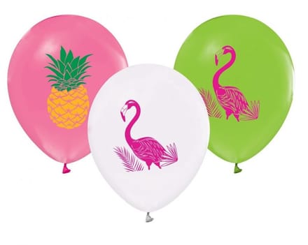 Flamingo zomerballon, 5 stuks 30 cm (12 inch)