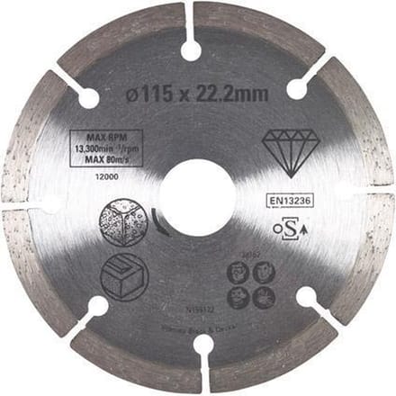 Stanley Diamantschijf Sta38162-xj - Steen - 115x22,23mm - Gesegmenteerd
