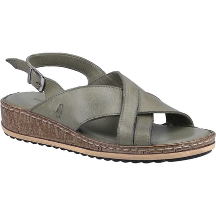 Hush Puppies Vrouwen/dames Elena Leren Wigsandaal (Olijf)