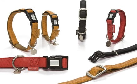 Beeztees - Halsband Hond - Mac Leather - Rood - 20-40 cm