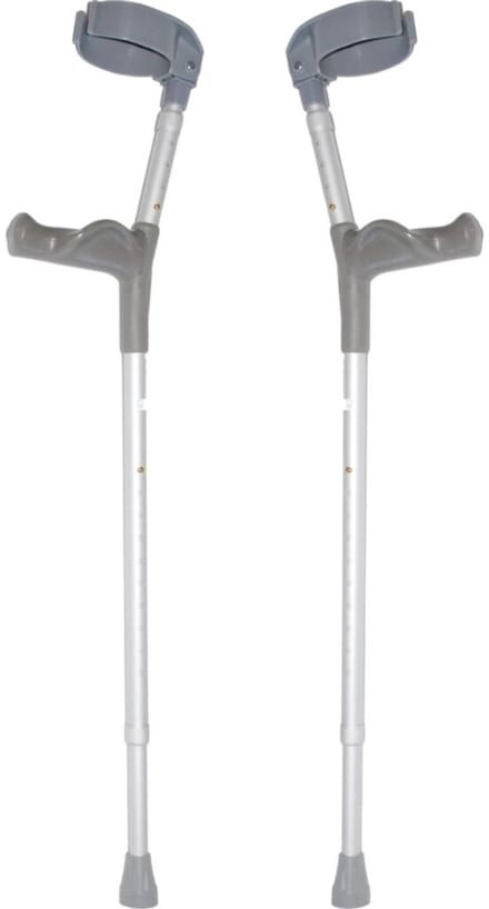 Premis Cumfy Elleboogkruk – Soft Anatomisch Handvat - Zilver / Grijs - Per Paar