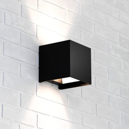 MCJ Zuza 2 wandlamp, zwart, metaal, vier vleugels, 10 cm, G9