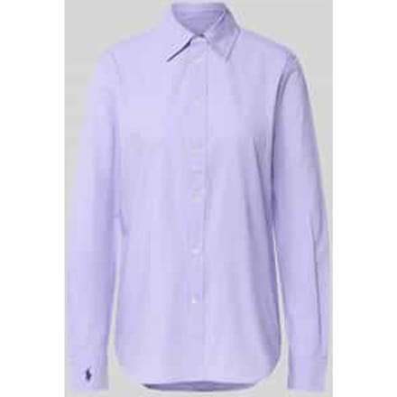 Regular fit overhemdblouse met logostitching
