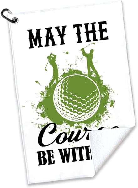 Grappige Golfhanddoek - Microvezel & Katoen Mix - Leuk Golfaccessoire & Cadeau voor Golfliefhebbers