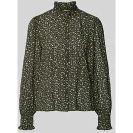 Relaxed fit Blouse met Opstaande kraag Model 'Kaylen Oceanna'