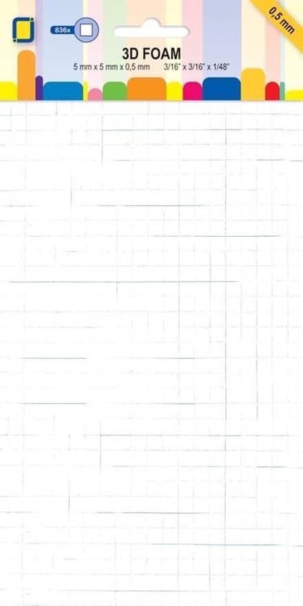 3D Foampads Squares XL, 836pcs / 5 x 5 x 0,5mm