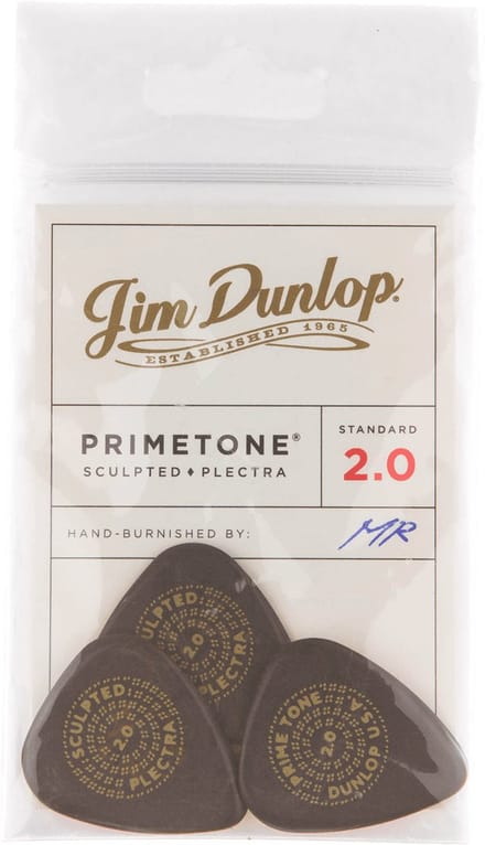 Jim Dunlop Primetone - Plectrums - Standard Smooth - Player's Pack 3 Stuks - 2,00 mm