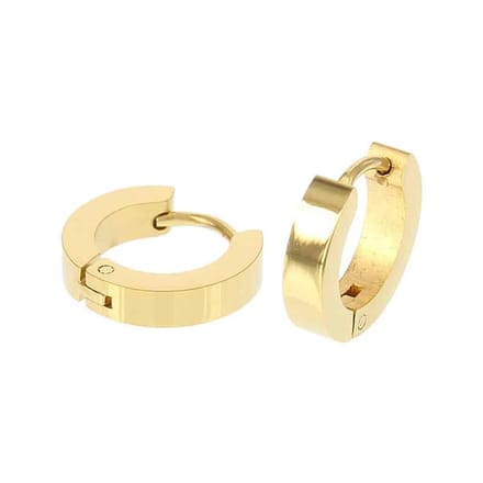 Kalli edelstalen Oorbel 1814 goud 13mm