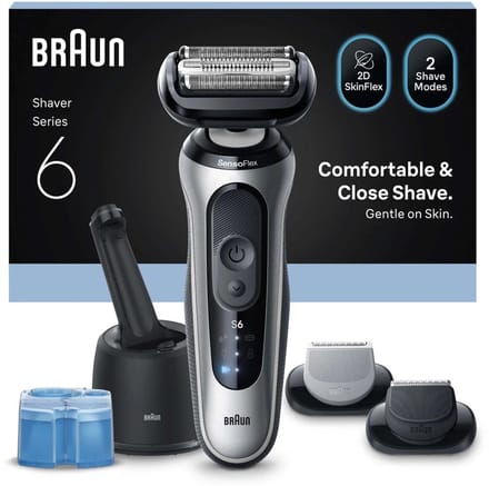 Braun Series 6 62-S7650cc Scheerapparaat met scheerblad Trimmer Zilver