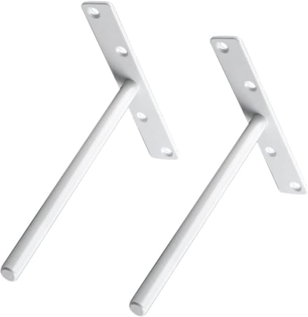 Zwevende Plank Beugel - Verborgen Steunen - Ruimte Besparen - Verborge Ontwerp - 200mm - Wit